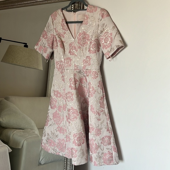 Gal Meets Glam Pink Jacquard Adair Dress 2 - Picture 9 of 12